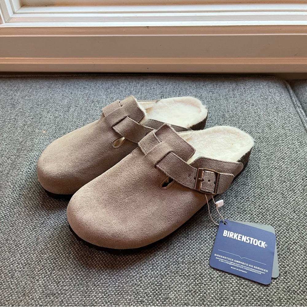 Birkenstock Boston Shearling Slip Ons - NEW!